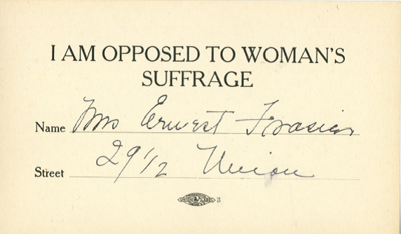 Opposed to suffrage